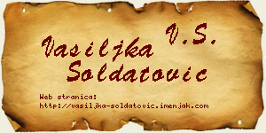 Vasiljka Soldatović vizit kartica
